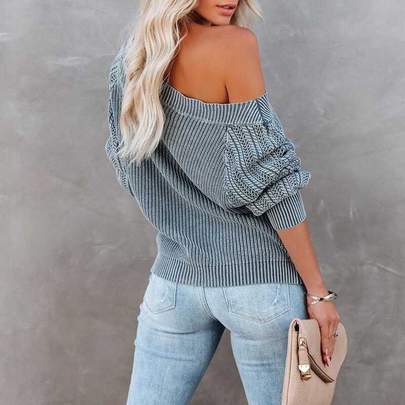 V-Neck Lantern Sleeve Sweater - Ell Soll V-Neck Lantern Sleeve Sweater king-planet.myshopify.com