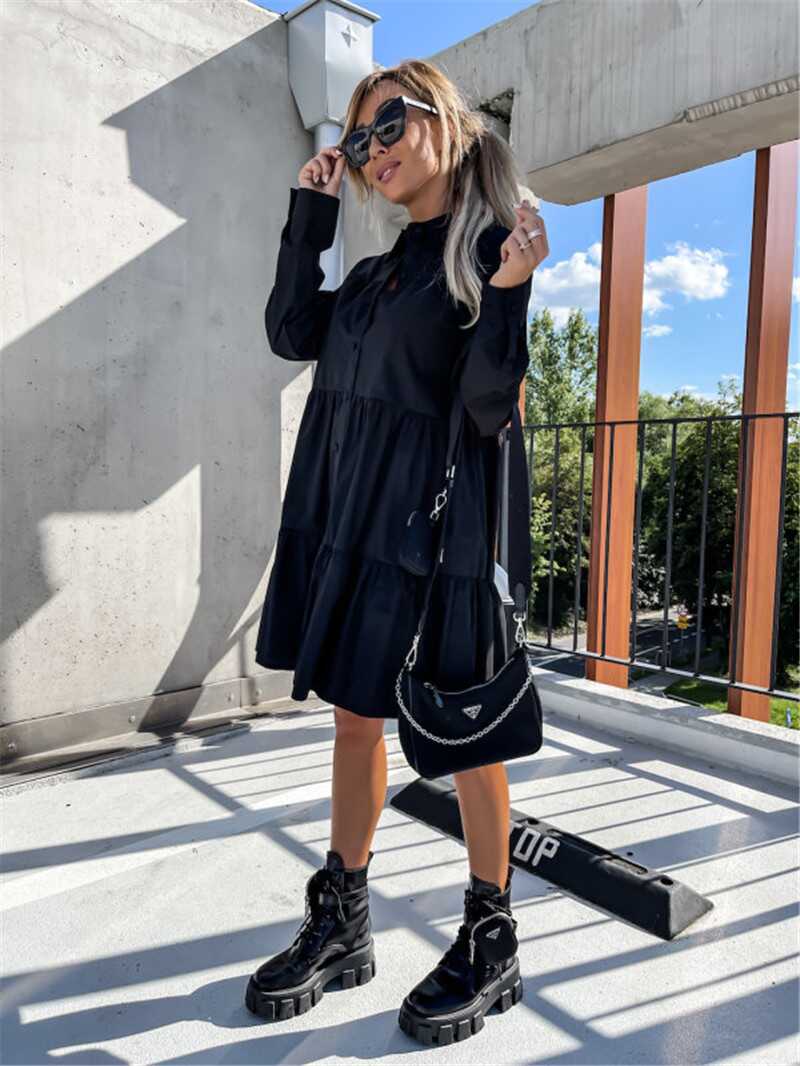 Loose Temperament Shirt Dress - Ell Soll