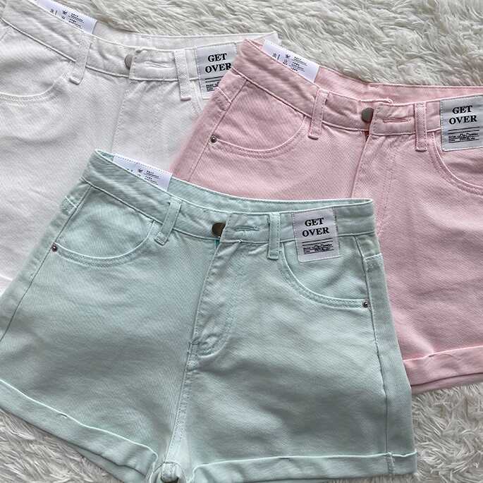 High Waist Wide Denim Shorts - Ell Soll