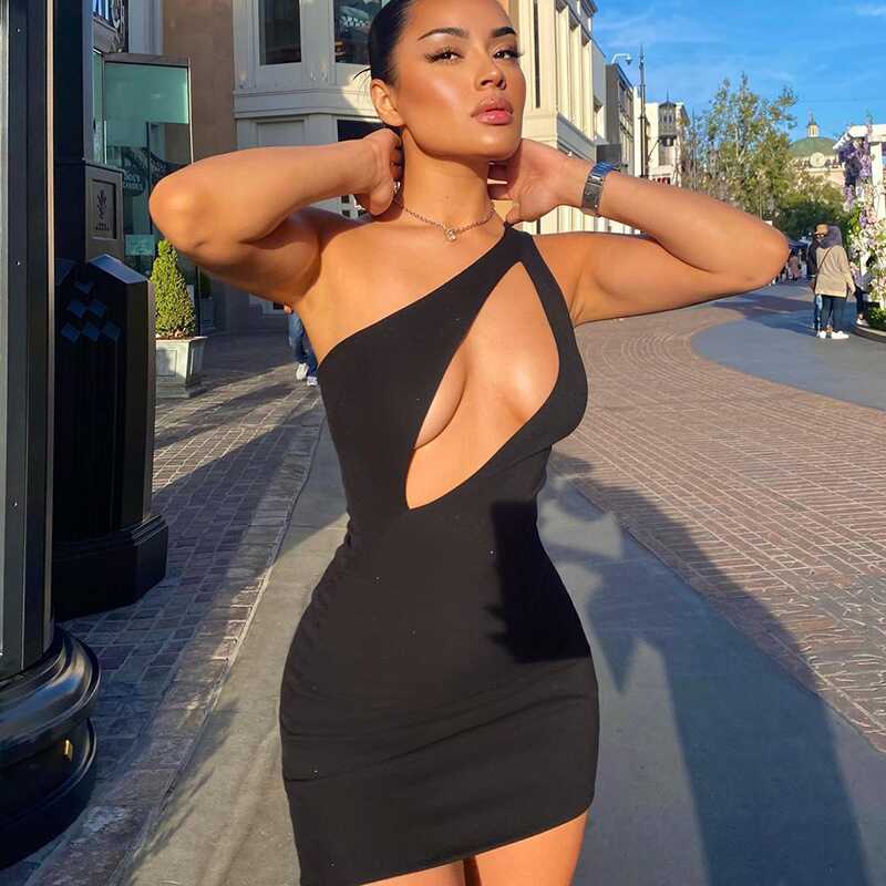 One-Shoulder Sleeveless Dress - Ell Soll