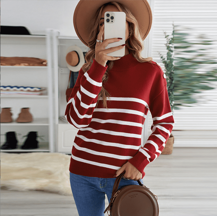 Pullover Striped Sweater - Ell Soll