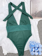 One-Piece Striped Swimwear - Ell Soll
