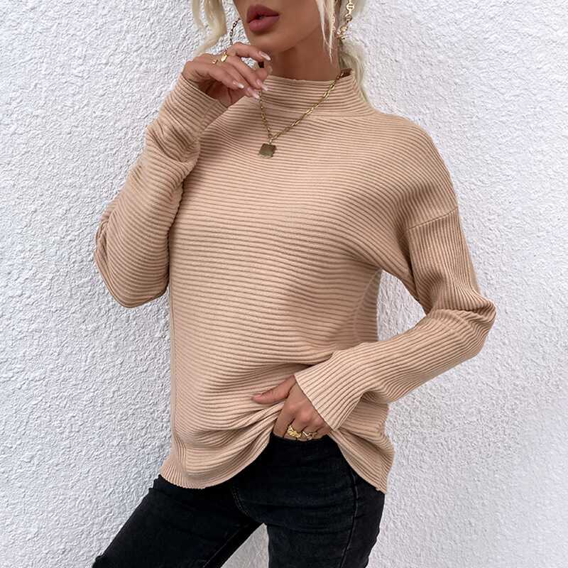 High Neck Pit Strip Sweater - Ell Soll High Neck Pit Strip Sweater king-planet.myshopify.com