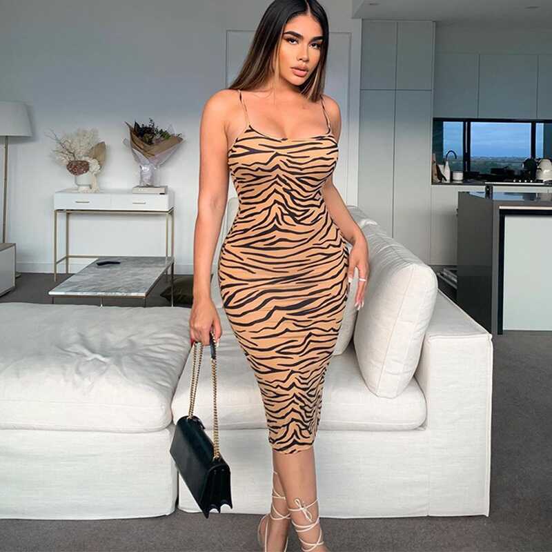 Printed Slim Dress - Ell Soll