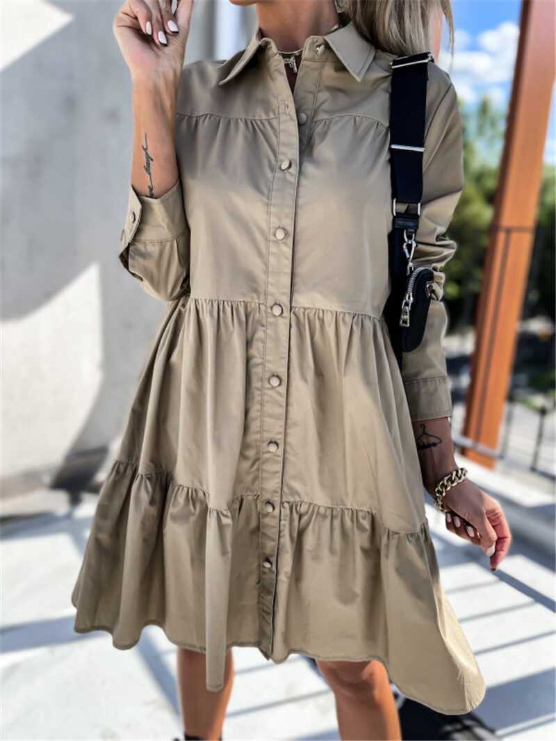 Loose Temperament Shirt Dress - Ell Soll