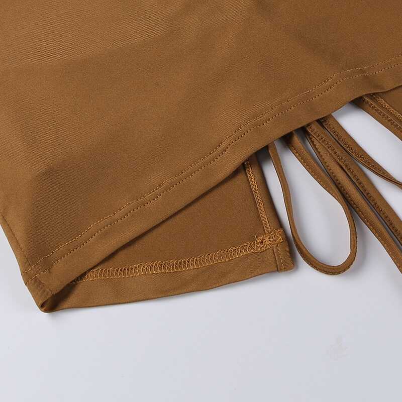 Drawstring V-Neck Shirt - Ell Soll