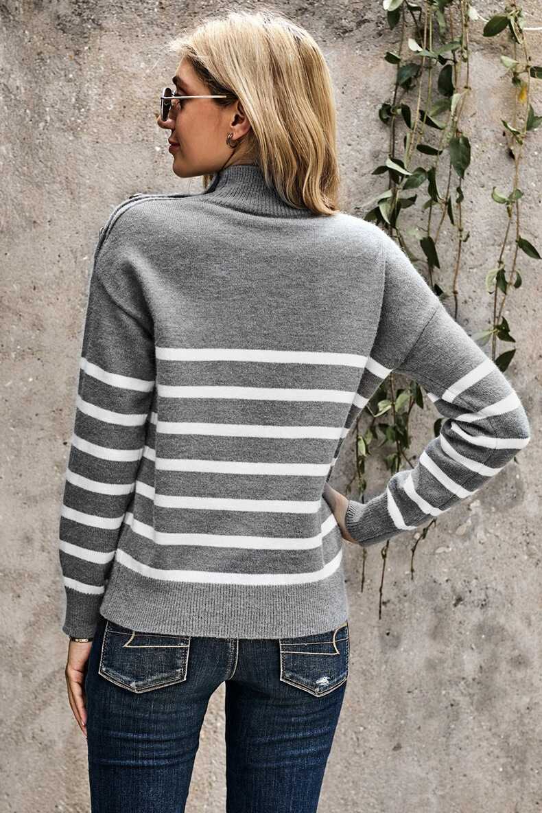 Pullover Striped Sweater - Ell Soll