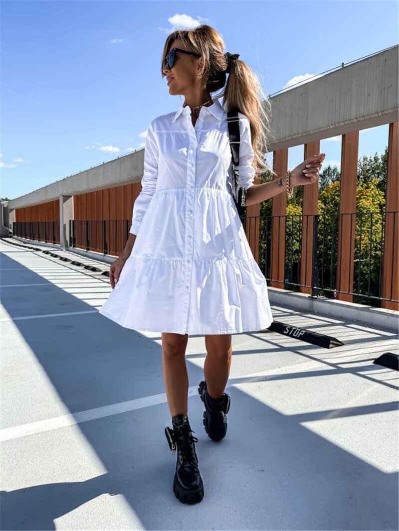 Loose Temperament Shirt Dress - Ell Soll