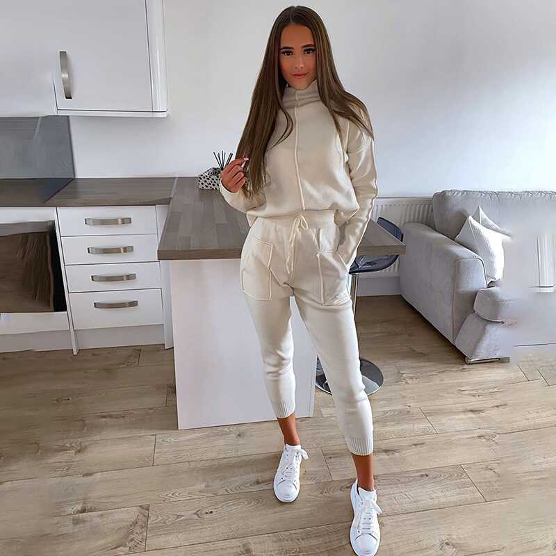 High-Neck Sweater Suit - Ell Soll