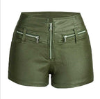 Hip-Lifting Motorcycle PU Shorts - Ell Soll