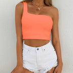 One-Shoulder Solid Top - Ell Soll