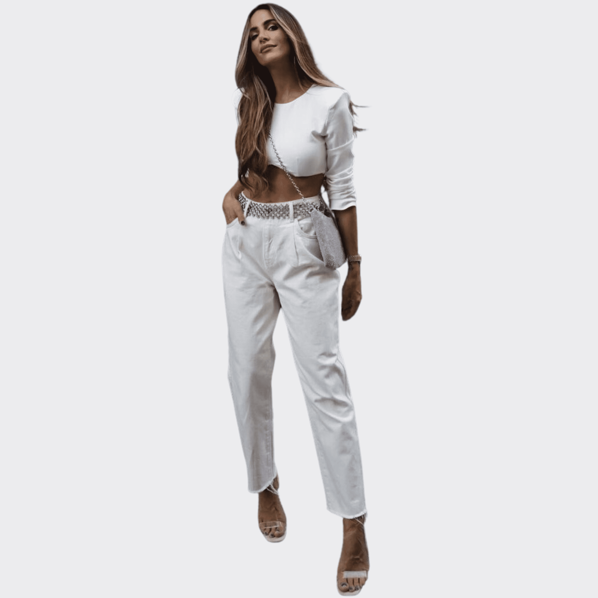 Long-Sleeve White Top - Ell Soll