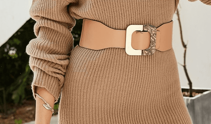 Long Pullover Knitted Sweater Dress - Ell Soll