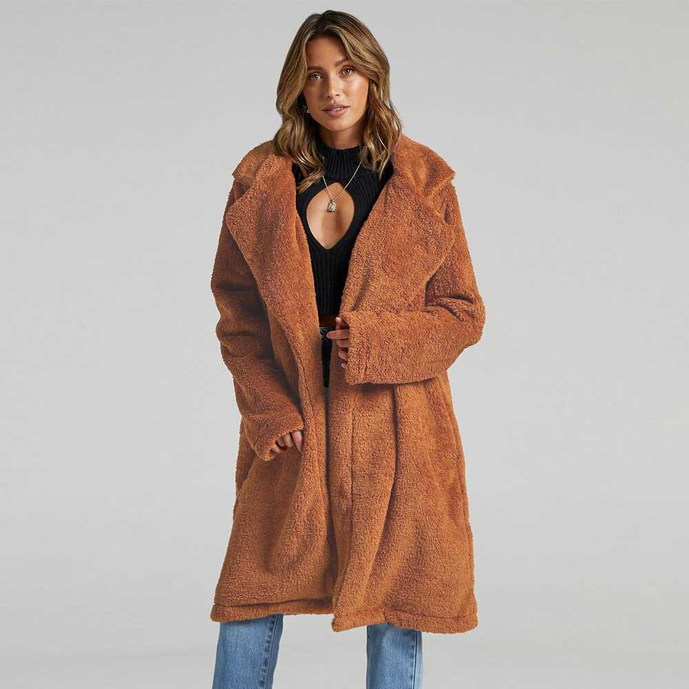 Long Warm Fur Coat - Ell Soll
