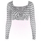 Stripe V-Neck Skinny T-Shirt - Ell Soll