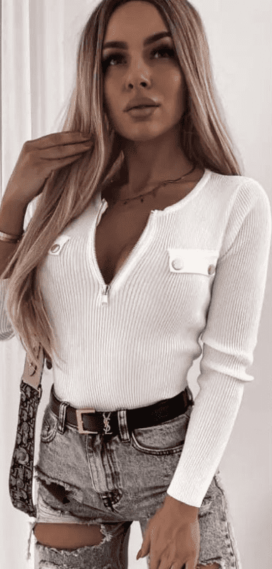 Slim Long Sleeve Pullover Shirt - Ell Soll Slim Long Sleeve Pullover Shirt king-planet.myshopify.com